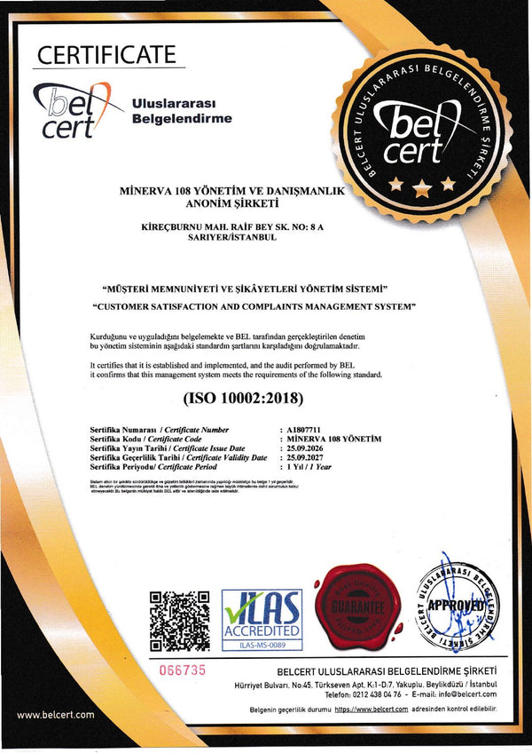 ISO 10002 — Belcert, 2026–2027