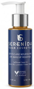 Serenida Vegan Eye Makeup Remover, Gentle Nourishing Safflower Lavender (100ml)