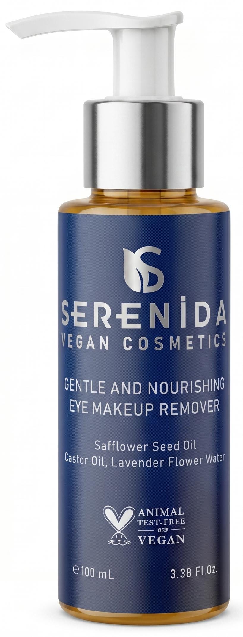 Serenida Vegan Eye Makeup Remover, Gentle Nourishing Safflower Lavender (100ml)