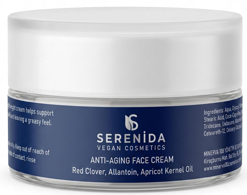 Serenida Anti-Aging Face Cream, Vegan Lightweight Moisturizer with Red Clover (50ml)