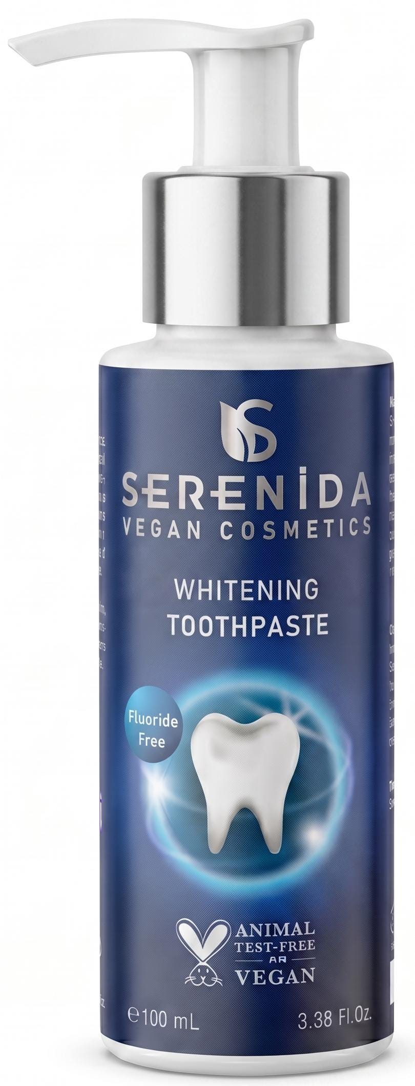 Serenida Whitening Toothpaste, Vegan Fluoride-Free Teeth Whitening Paste with Peppermint & Clove, Cruelty Free, 100ml