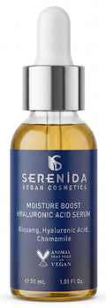 Serenida Hyaluronic Acid Serum, Vegan Moisture Boost with Chamomile, Ginseng (30ml)