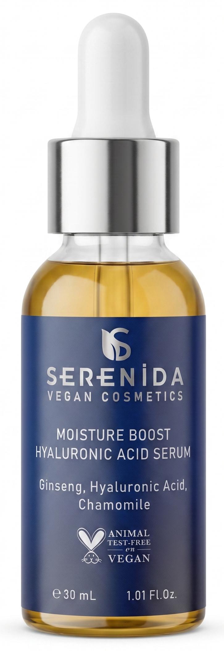 Serenida Hyaluronic Acid Serum, Vegan Moisture Boost with Chamomile, Ginseng (30ml)