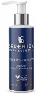 Serenida Nourishing Body Lotion, Vegan Fast-Absorbing Hydrating Body Moisturizer, Cruelty Free PETA Approved, 200ml