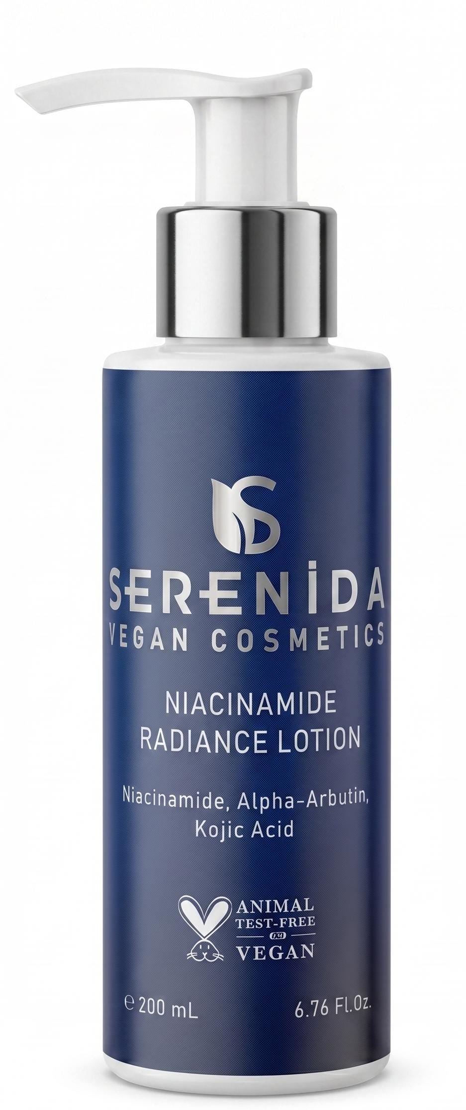Serenida Niacinamide Radiance Face Lotion, Vegan Brightening Formula (200ml)