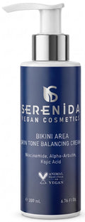 Serenida Bikini Area Skin Tone Balancing Cream, Vegan Soothing Body Cream (200ml)