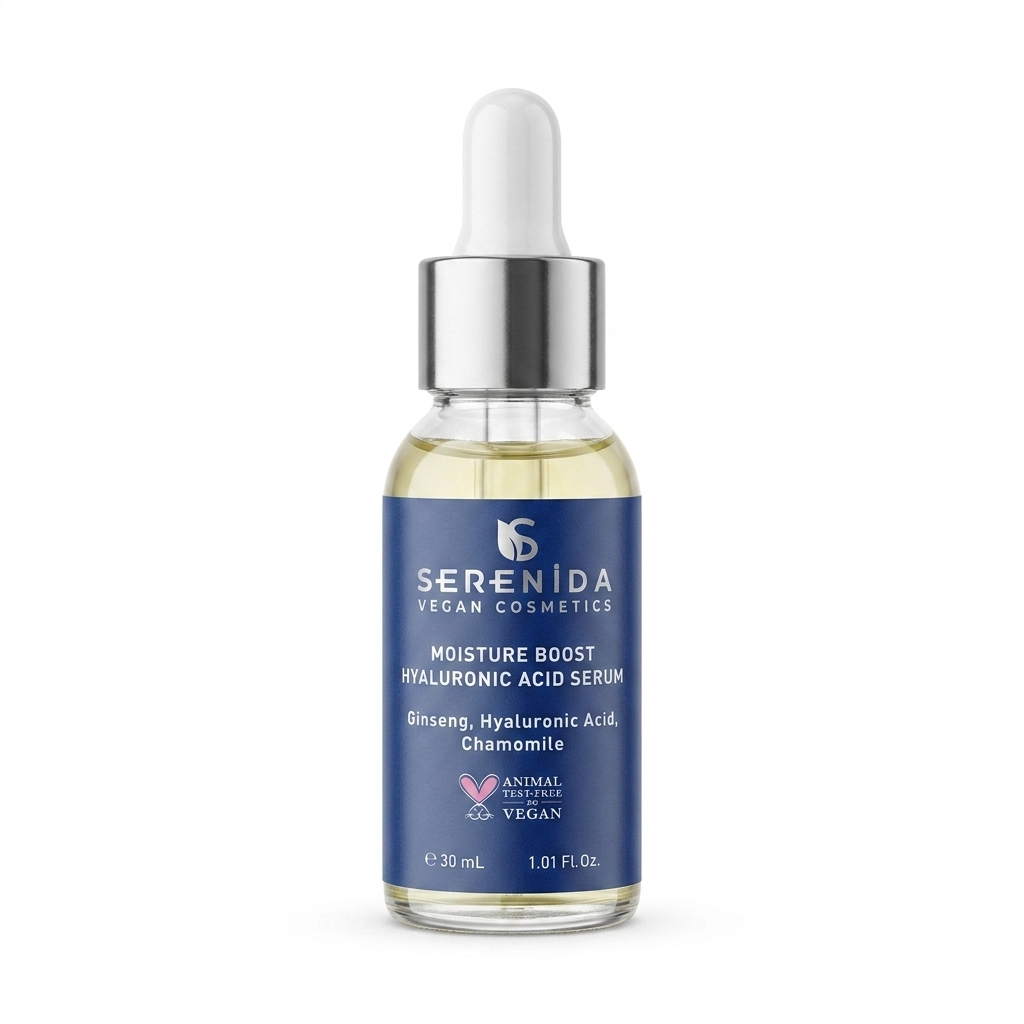 Serenida Hyaluronic Acid Serum, Vegan Moisture Boost with Chamomile, Ginseng (30ml)
