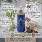 Serenida Shampoo Nutriente per Capelli Secchi, Idratante Vegano con Lemongrass, Pantenolo e Trifoglio Rosso