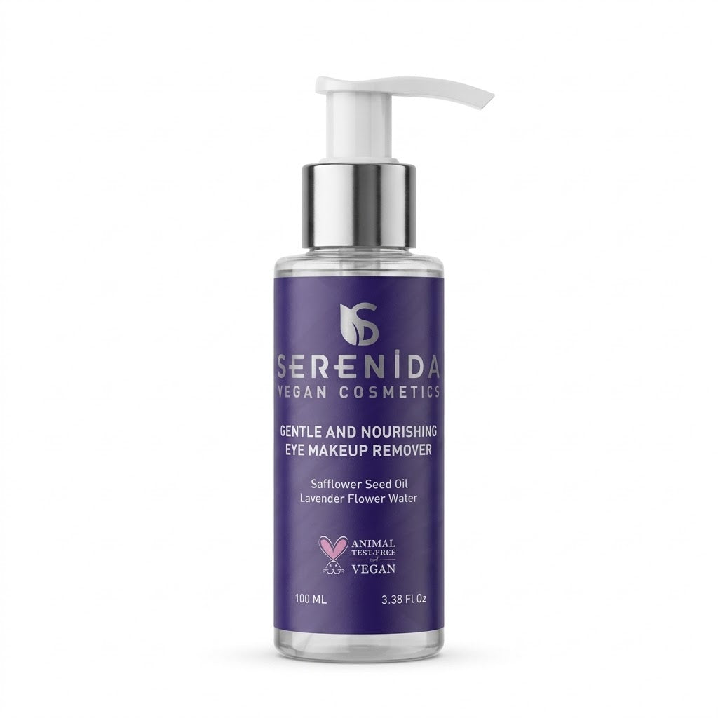 Serenida Vegan Oogmake-upremover, Zacht Voedend met Saffloer en Lavendel (100ml)